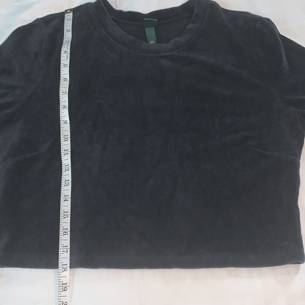 Wild Fable Velour Ribbed Crop Long Sleeve Top XXL - Picture 5 of 6